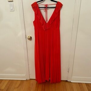 Beautiful Zara Dress Coral Red size Large.